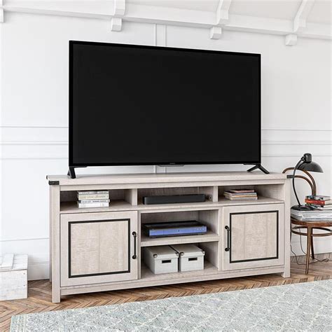 Ameriwood Home Cedar Ridge Tv Stand For Tvs Up To 70 In Rustic White