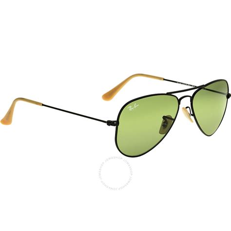 Ray Ban Aviator Small Metal Black Frame Green Lens Men S 52mm Men S Sunglasses Rb3044 52 006 14