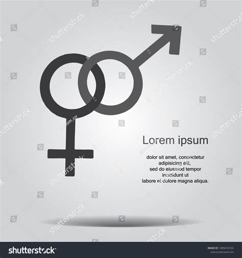 Male Female Sex Symbol Vector Illustration เวกเตอร์สต็อก ปลอดค่าลิขสิทธิ์ 1385416724