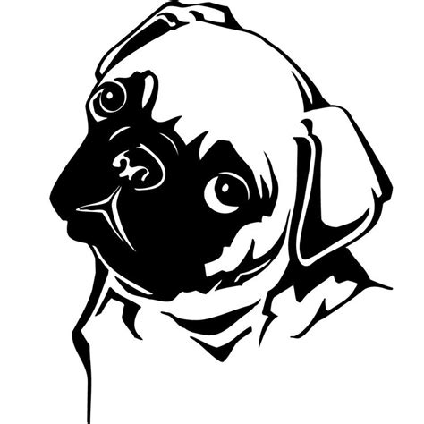 Pug Outline Pugs Arte Pug Silueta De Perro Y Dibujos De Perros