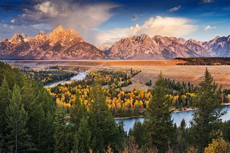 The Snake River In The Grand Teton National Park Wyoming During