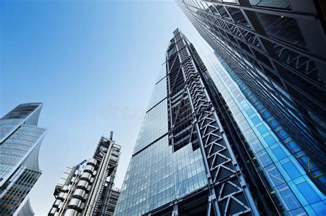 Modern Office Buildings From Low Angle View Stock Image Image Of City