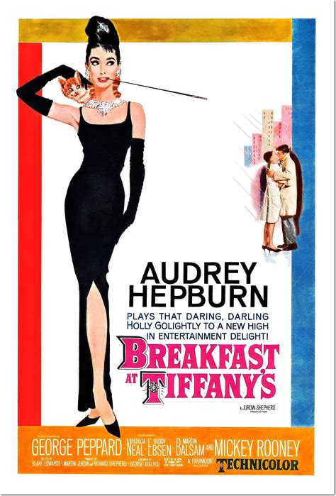 Breakfast At Tiffanys Audrey Hepburn Movie Poster Etsy 映画 ポスター