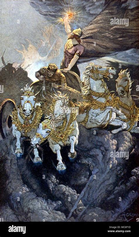 Babylonian Mythology The Avenger Merodach Sets Out In His Chariot To