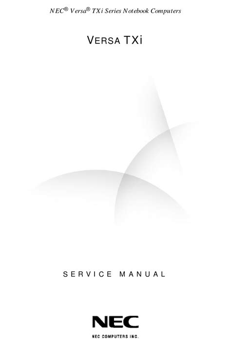 Nec Versa Txi Series Service Manual Pdf Download Manualslib
