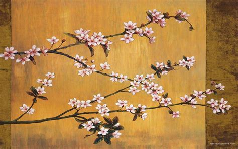 Cherry Blossom Painting Wallpapers Wallpaper Cave