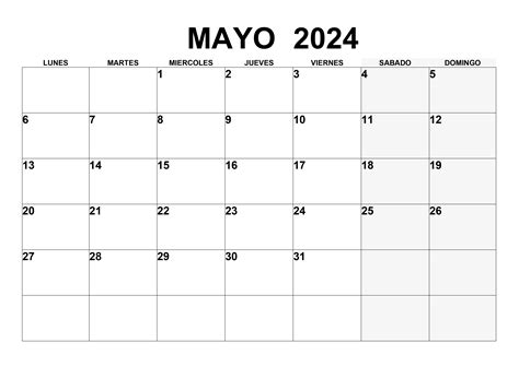 Calendario Mayo 2024 Calendariossu