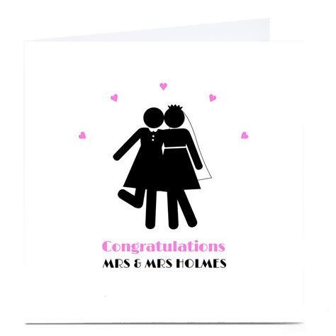 Buy Personalised Wedding Card Congratulations Mrs And Mrs For Gbp 279 Card Factory Uk