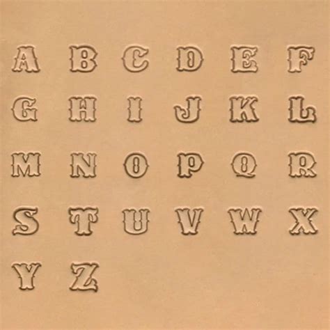 Alphabet Leather Stamp Set Standard Font Mm Etsy