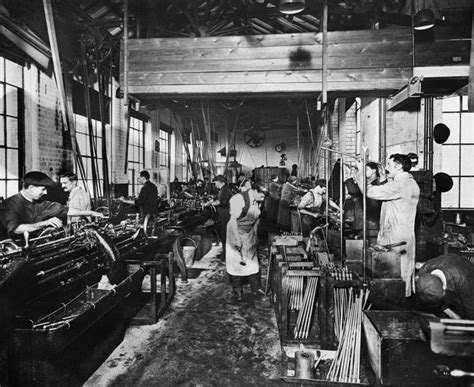 1916 Interior Of The Barrel Shop At The Birmingham Small Arms Company