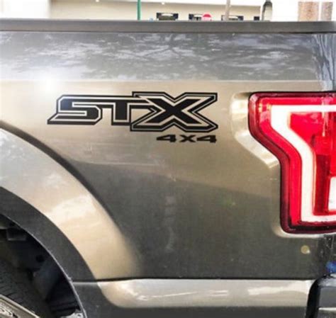 Matte Black Ford Stx F 150 And F 250 4x4 Graphic Sticker Each Etsy