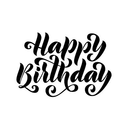 Birthdays are never complete until you've sent happy birthday wishes to a friend or to. Happy Birthday Hand Drawn Lettering Card Modern Brush ...