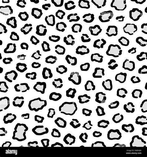 White Snow Leopard Seamless Pattern Stock Vector Image And Art Alamy