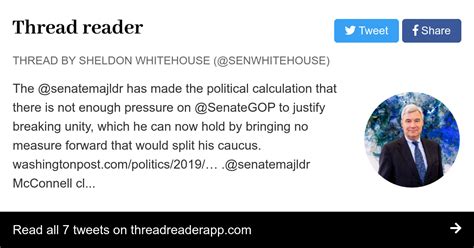 Thread By SenWhitehouse The Senatemajldr Has Made The Political