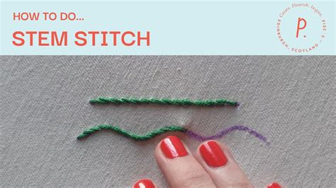 How To Stem Stitch Embroidery Tutorial For Beginners Youtube