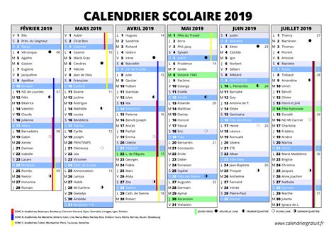 Calendrier 20182019 Scolaire Rejintelligent
