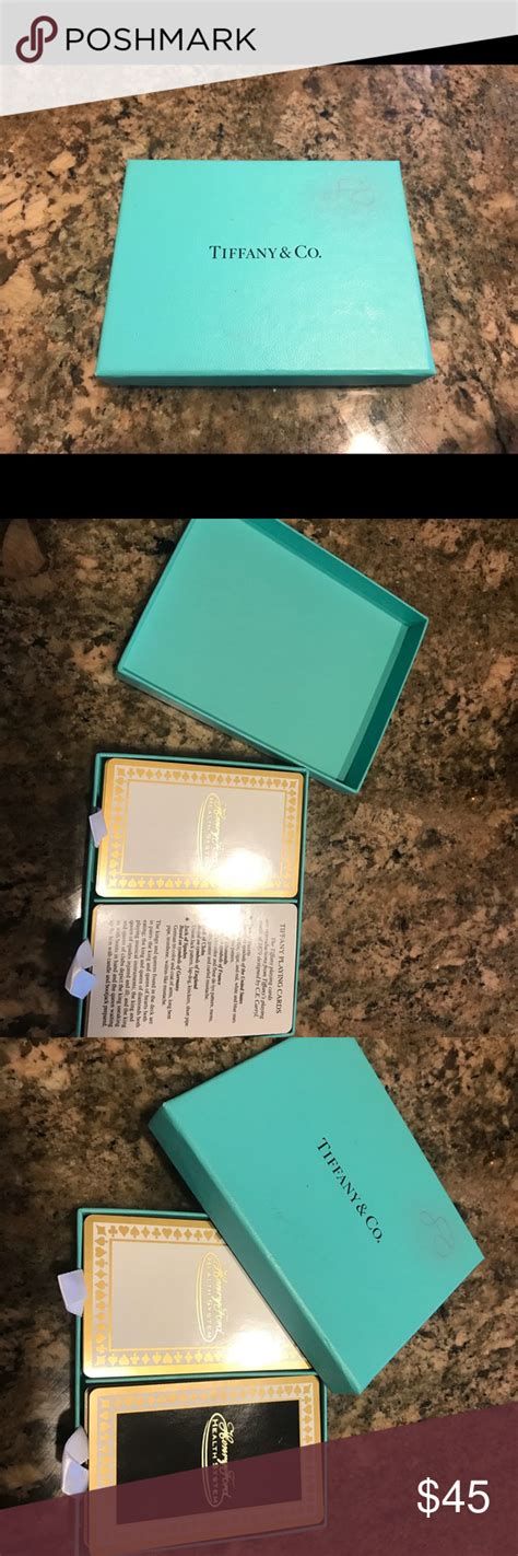 Fashion institute of technology playing cards 2 deck box set. 💯 Authentic Tiffany & Co. playing cards Authentic tiffany playing cards its personalized stamp ...