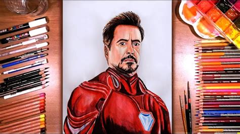 How to draw tony stark infinity | tony stark endgame drawing hello friends welcome back to my channel today i will draw tony stark. Painting iron man, Iron Man Speed Painting, drawing iron ...