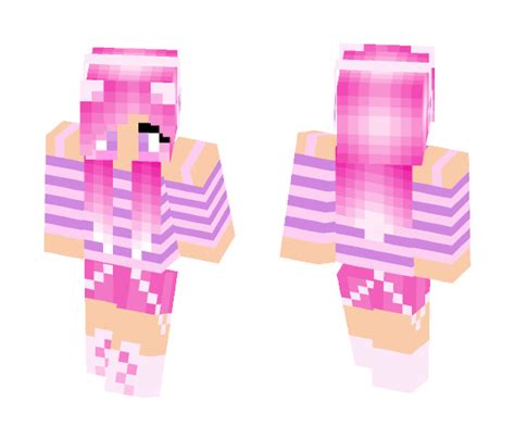 Pink Anime Girl Minecraft Skin