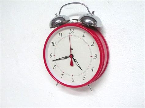 Vintage Wall Clock With Alarm Ring Bells By Dacais On Etsy 7000