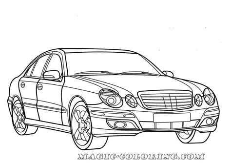 Download or print this coloring page in one click: Mercedes E Class coloring page | Cars coloring pages ...