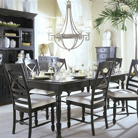 Black And White Dining Room Table Decor Black Dining Room Dining