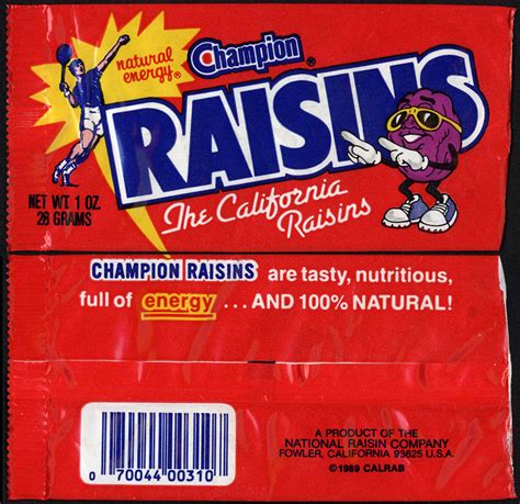 Natures Candy Starring The California Raisins