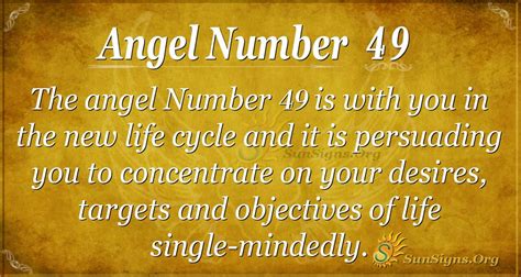 Angel Number 49 Meaning Work On Your Life Path Sunsignsorg