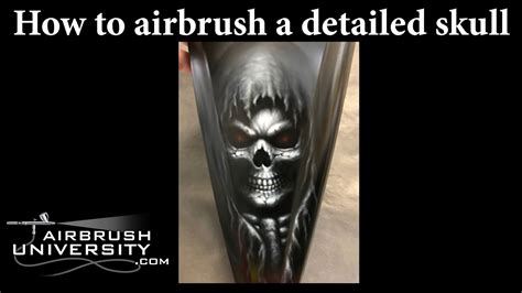 How To Airbrush A Skull Learn To Paint A Grim Reaper Detailed Skull