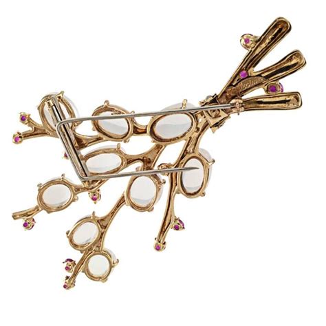 Trabert And Hoeffer Mauboussin Retro Pussy Willow Brooch For Sale At