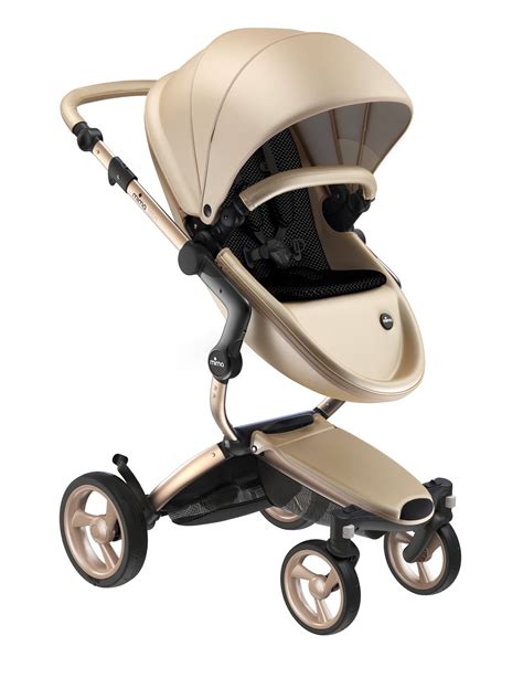 Mima Xari Stroller With Champagne Chassis Blackchampagne My