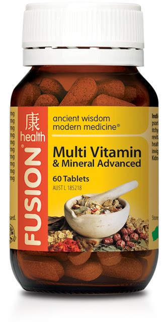 Multivitamin/mineral (mvm) supplements contain a combination of vitamins and minerals, and sometimes other ingredients as well. Fusion Multi Vitamin and Mineral Advanced | Australian ...