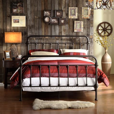 Weston Home Nottingham Metal Queen Bed Antique Dark Bronze Walmart