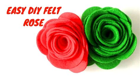 How To Make Felt Roses Felt Flower Tutorial Diy Paper Craft