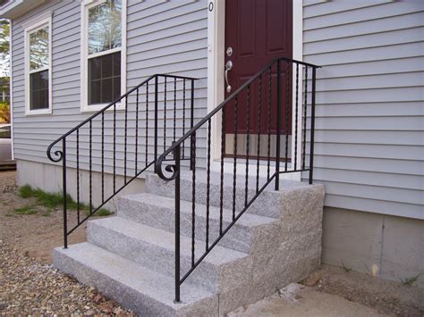 Outdoor iron stair railings are designed to be easy to install. Exceptional Rails For Stairs #13 Wrought Iron Railings Outdoor Steps | Newsonair.org