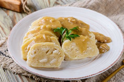 this is a traditional czech recipe for bread dumplings houskovy knedlik they usually