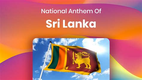National Anthem Of Sri Lanka With Lyrics Youtube