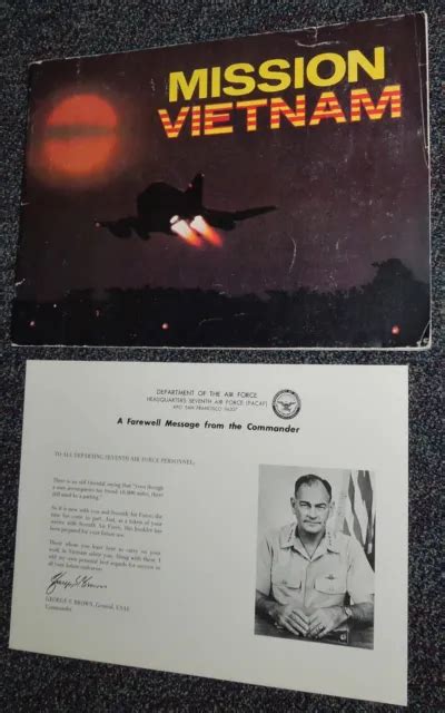 Usaaf Mission Vietnam 7th Air Force Pub Wfarewell Message Sheet From