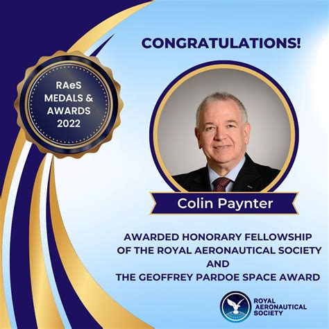 Royal Aeronautical Society On Twitter Congratulations To Colin