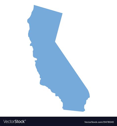 California State Map Royalty Free Vector Image