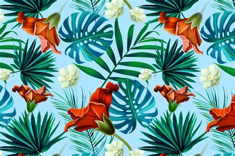 48 Tropical Pattern Wallpaper On Wallpapersafari