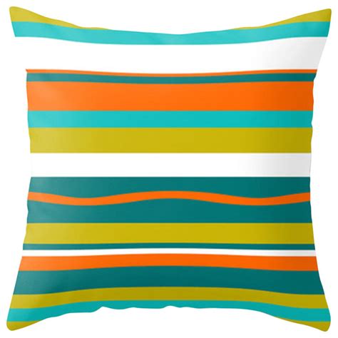 Modern Striped Outdoor Pillow Contemporary Outdoor Cushions And