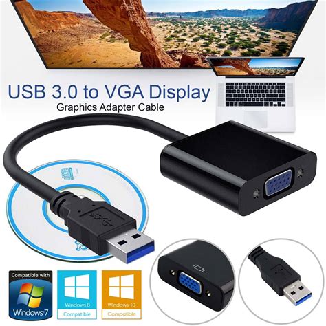 Usb 30 To Vga Adapter Usb 30 To Vga Video Graphic Card Multi Display