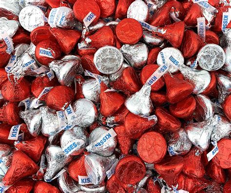 Buy Hershey Valentine S Day Kisses Red And Silver Milk Chocolate Kisses Pounds Online At