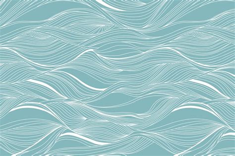 Sea Waves Seamless Patterns Set 1 Wave Illustration Abstract Waves