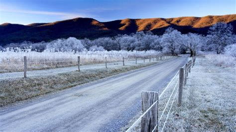 Frozen Road Hd Wallpaper