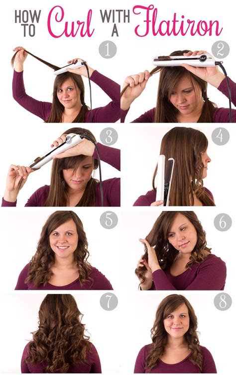 Curl Your Hair With A Flat Iron It Works A Lot Better How To Curl