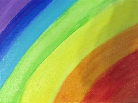 Very Easy Canvas Rainbow Art Made Using A Sponge And Acrylic Paints