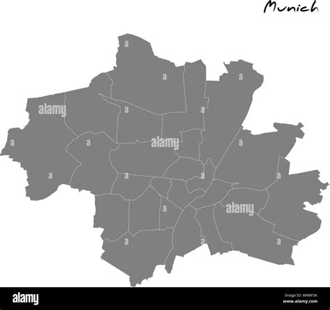 Munich High Quality Map Vector Illustration Stock Vector Image And Art