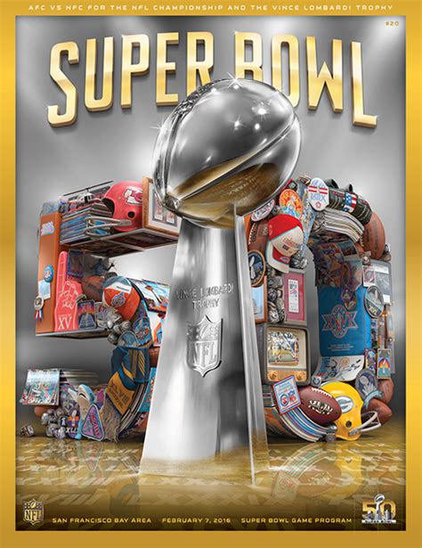 Official Super Bowl 50 Program Stadiumholographic Version